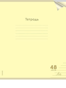 Цена за 2 шт. Тетрадь 48л. Prof-Press "Классика. Желтая" линия (48-1478) пластиковая обложка