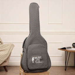 Чехол для гитары Music Life, премиум, серый, 105×44×14 см