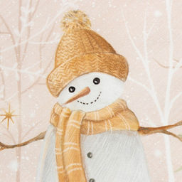 Салфетки сервировочные на стол «Этель» Christmas snowman, 40×40 см - 4 шт., саржа