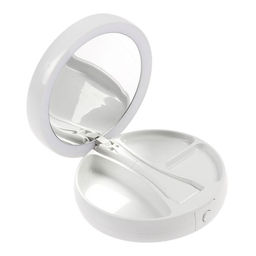 Зеркало Luazon KZ-09, подсветка, настольное, 30×16×16 см, увеличение × 10, USB, белое