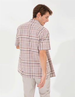 Kahverengi Regular Fit K_sa Kollu G_mlek