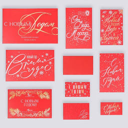 Набор подарочных коробок 10 в 1 «С Новым годом», 12×7×4 - 32.5×20×12.5 см