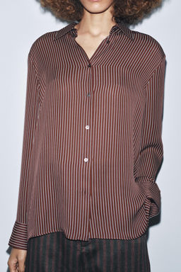 ZW COLLECTION LIMITED EDITION STRIPED SILK SHIRT - Zara фото 2