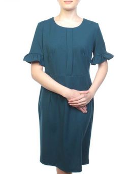 8834 DK. TURQUOISE Платье женское (90% полиэстер, 10% эластан)