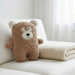 Подушка декоративная арт.4692-03 Мишка ПЛУТО хлопок беж