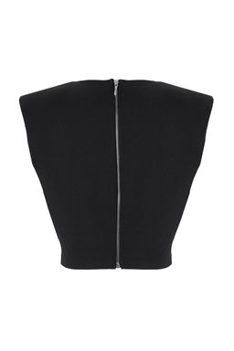 Siyah Fiyonk Detayl? Crop Dokuma Bluz TPRSS25BZ00022 - Trendyolmilla фото 9