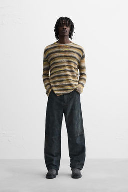 SWEATER WITH IRREGULAR STRIPES