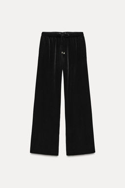 WIDE-LEG VELVET TROUSERS - Zara фото 8