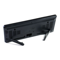 Часы электронные настенные, настольные, будильник, 36×15×3 см, белая индикация