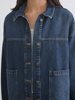 Oversize Kad?n Jean G?mlek Ceket