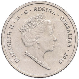 Монета 5 пенсов 2019 года Гибралтар Островные игры