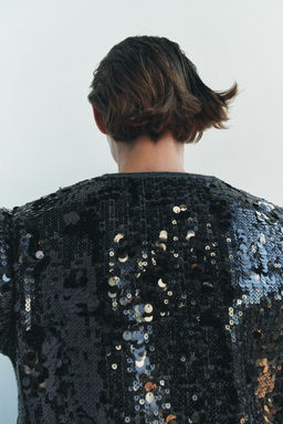 SHORT SEQUINNED KNIT DRESS - Zara фото 3