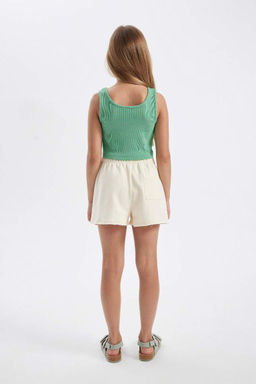 Тканые шорты с маркировкой для девочек - Defacto фото 7