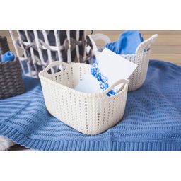 Корзина для хранения с ручками Плетение, пластик, 241613 см, персиковая - Simaland фото 6