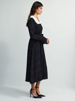 Платье миди с контрастным воротником / Zarina  фото 8