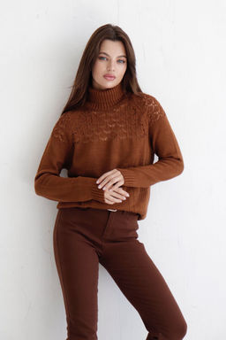 10073 Свитер с альпакой кофейный - Martichelli фото 36