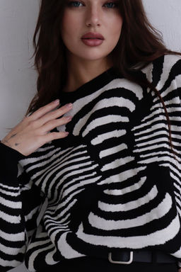 10446 Джемпер чёрно-белый - Martichelli фото 23