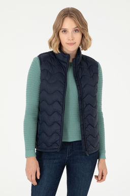 Женский темно-синий жилет