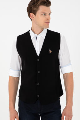 Мужской черный трикотажный кардиган Неожиданная скидка в корзине - U.s. polo assn фото 3