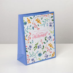 Цена за 2 шт. Пакет подарочный ламинированный, упаковка, Best wishes, MS 18×23×8 см