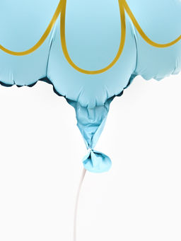 Воздушный шар фольгированный 21 Ромашка. Золотые лепестки, набор 5 шт., голубой сатин - Страна карнавалия фото 4