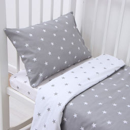 Постельное бельё Крошка Я Звёздочки, 112х143 см, 60х120+20 см, 40х60 см, 100% хлопок  фото 5