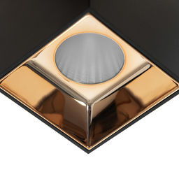 Светильник «Кубик» LED 4000К 10 Вт DIM220 черный золото 7.5×7.5×9.5 см