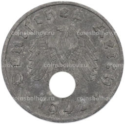 Монета 1 рейхспфенниг 1942 года A Германия