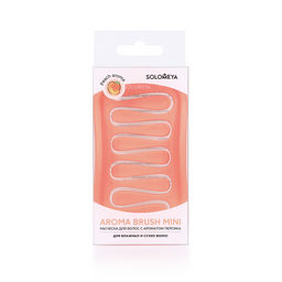 SOLOMEYA Расческа для сухих и влажных волос АРОМАТ ПЕРСИКА МИНИ Aroma Brush For Wet&Dry Hair Peach Mini, 1 шт