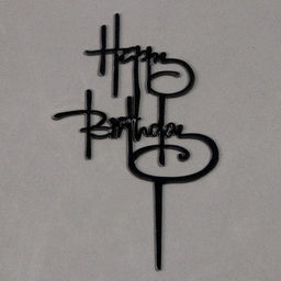 Топпер С днём рождения, цвет чёрный