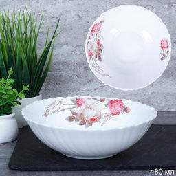 Салатник 480 мл 155 мм тарелка глубокая / TW-60/ 6916 /уп 6/72/ серия Чайная роза - Галеонтрейд фото 2