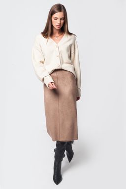 VILATTE / Эластичная юбка из эко-замши  фото 6