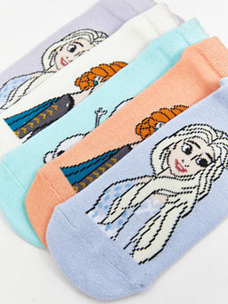 Elsa Desenli K?z ?ocuk Patik ?orap 5li