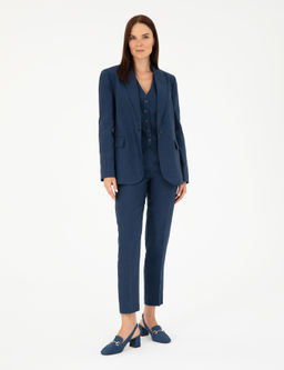 Lacivert Regular Fit Keten Ceket - Pierre cardin фото 4