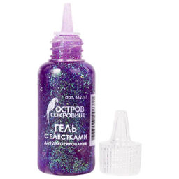 Цена за 24 шт. Гель с блёстками "Остров сокровищ", 20мл, неон, МИКС