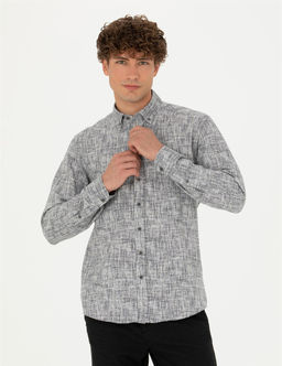 Gri Slim Fit Uzun Kollu G_mlek - Pierre cardin фото 3