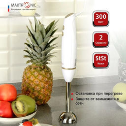 Блендер погружной 2скр 300 Вт MAXTRONIC нерж. арт. МAX-FY-706 (86418)