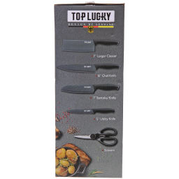 Набор ножей "SHEF" 6предметов (4ножа+ножницы+подставка)