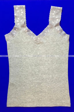 Цена за 1 шт. Майки женские Miss Emma Турция Кружево серые