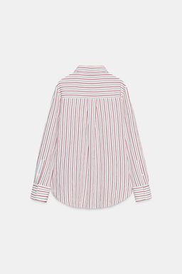 STRIPED OVERSIZE POPLIN SHIRT - Zara фото 7