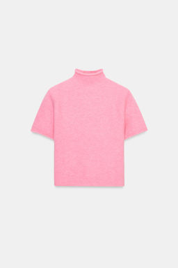 JERSEY MANGA CORTA PUNTO SOFT / Rosa - Zara фото 3