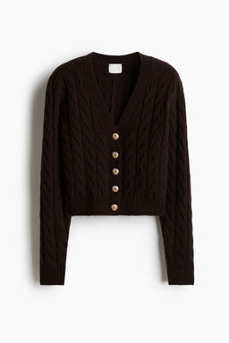 Cardigan en punto trenzado - H&m фото 4