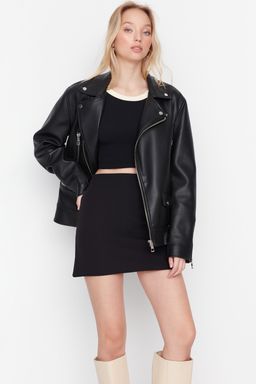 TRENDYOLMILLA Koyu Bej Mini Dokuma Etek TWOAW23ET00082 фото 3