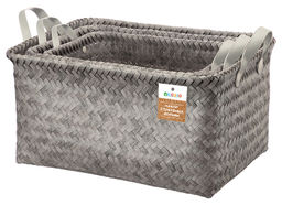 Набор 3 плетеных корзин д/хранения 35*25*20 см, 40*30*23 см, 45*35*26 см, полиротанг - Elan gallery фото 7