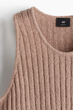 Camiseta sin mangas en punto de canal? Regular Fit - H&m фото 3