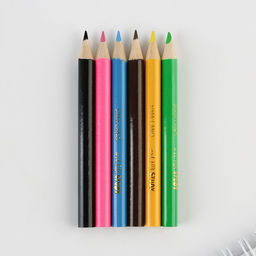 Карандаши мини цветные ArtFox STUDY, заточенные, круглые 6 цветов, корпус деревянный, картонная коробка с европодвесом.  фото 2