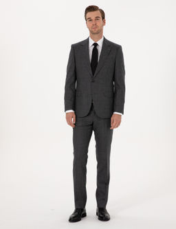 Antrasit Slim Fit Tak_m Elbise