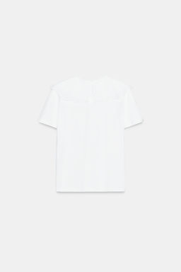 EMBROIDERED PETER PAN COLLAR T-SHIRT - Zara фото 16