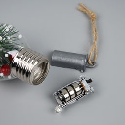 Ёлочный шар Снежная хвоя, 95.5 см, 1 LED, от батареек LR443, свечение тёплое белое - Luazon lighting фото 8