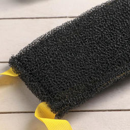 Губка для тела жёсткая «Чёрное золото», 37×12 см, МИКС